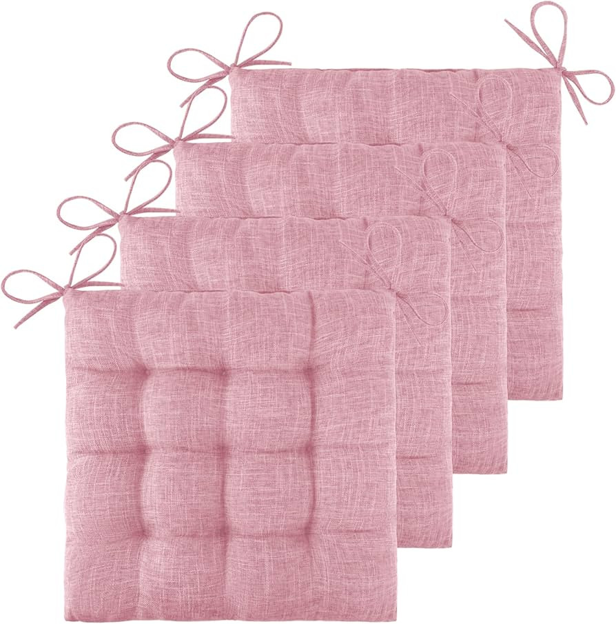 ELFJOY 4 Pack Chair Cushions for Dining Chairs Chair Pads Cushion for Kitchen Office Tufted Textu... | Amazon (US)