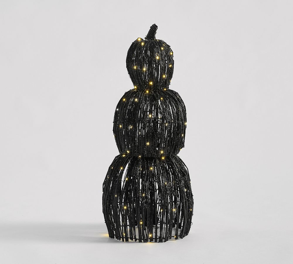 Stackable Glitter Pumpkins - Set of 3 | Pottery Barn (US)