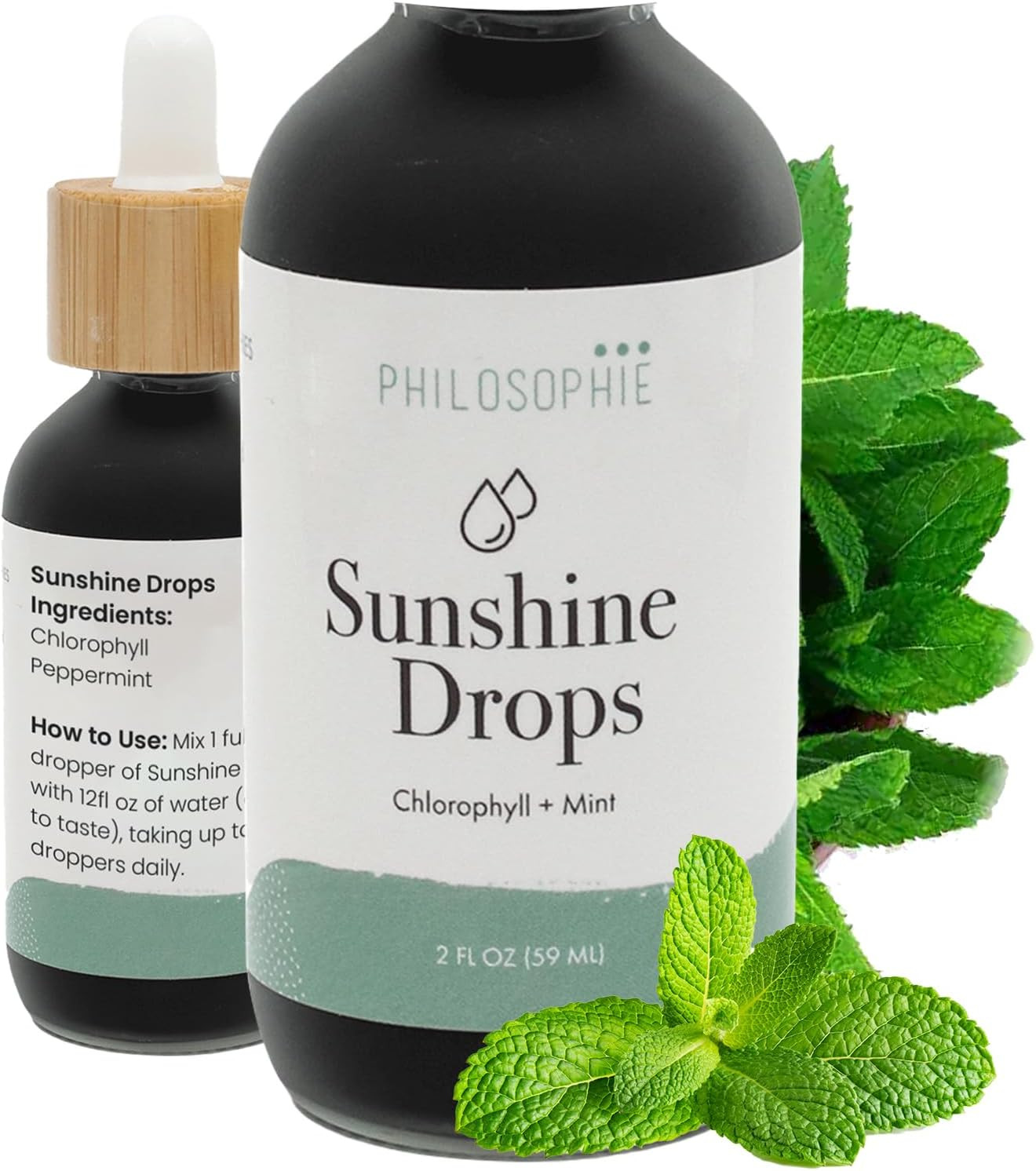 Philosophie Liquid Chlorophyll Sunshine Drops for Water | Organic Chlorophyll Drops with Mint for... | Amazon (US)