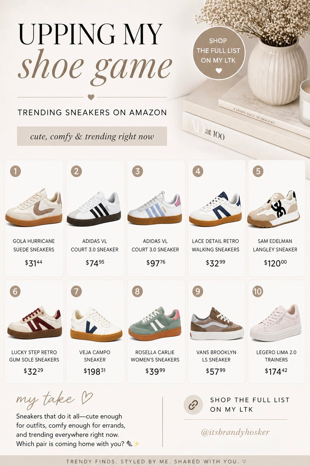 Upping my shoe game one Amazon find at a time 👟✨

Not me casually adding every retro sneaker trend to cart lately 🤣 These are giving expensive-looking, comfy, everyday mom-on-the-go vibes and I’m honestly obsessed with every single pair.

Which ones are your fave? Because clearly I can’t choose 😭🤍

#amazonsneakers #shoegame #ltkstyle #sneakerobsessed #sneakers

#LTKSaleAlert #LTKActive #LTKfitnessgoals