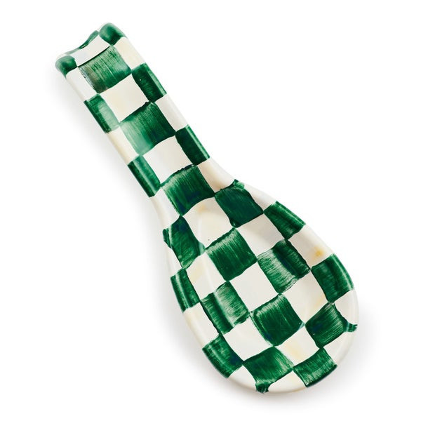 MacKenzie-Childs Emerald Check Spoon Rest | MacKenzie-Childs
