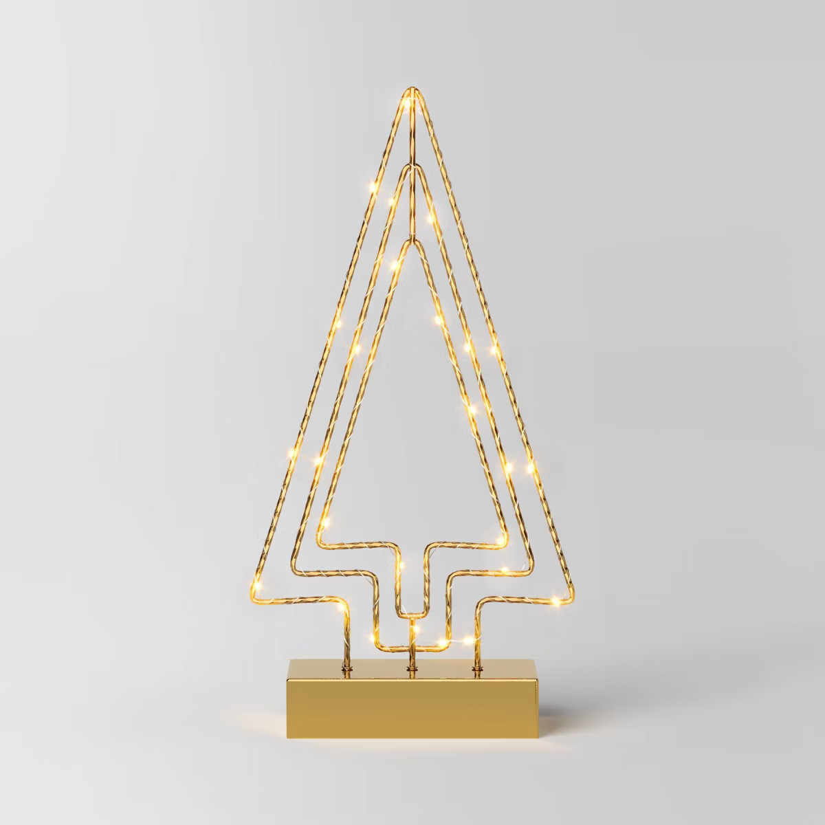 16.25" Battery Operated Lit Wire Christmas Tree Sculpture - Wondershop™ Gold | Target