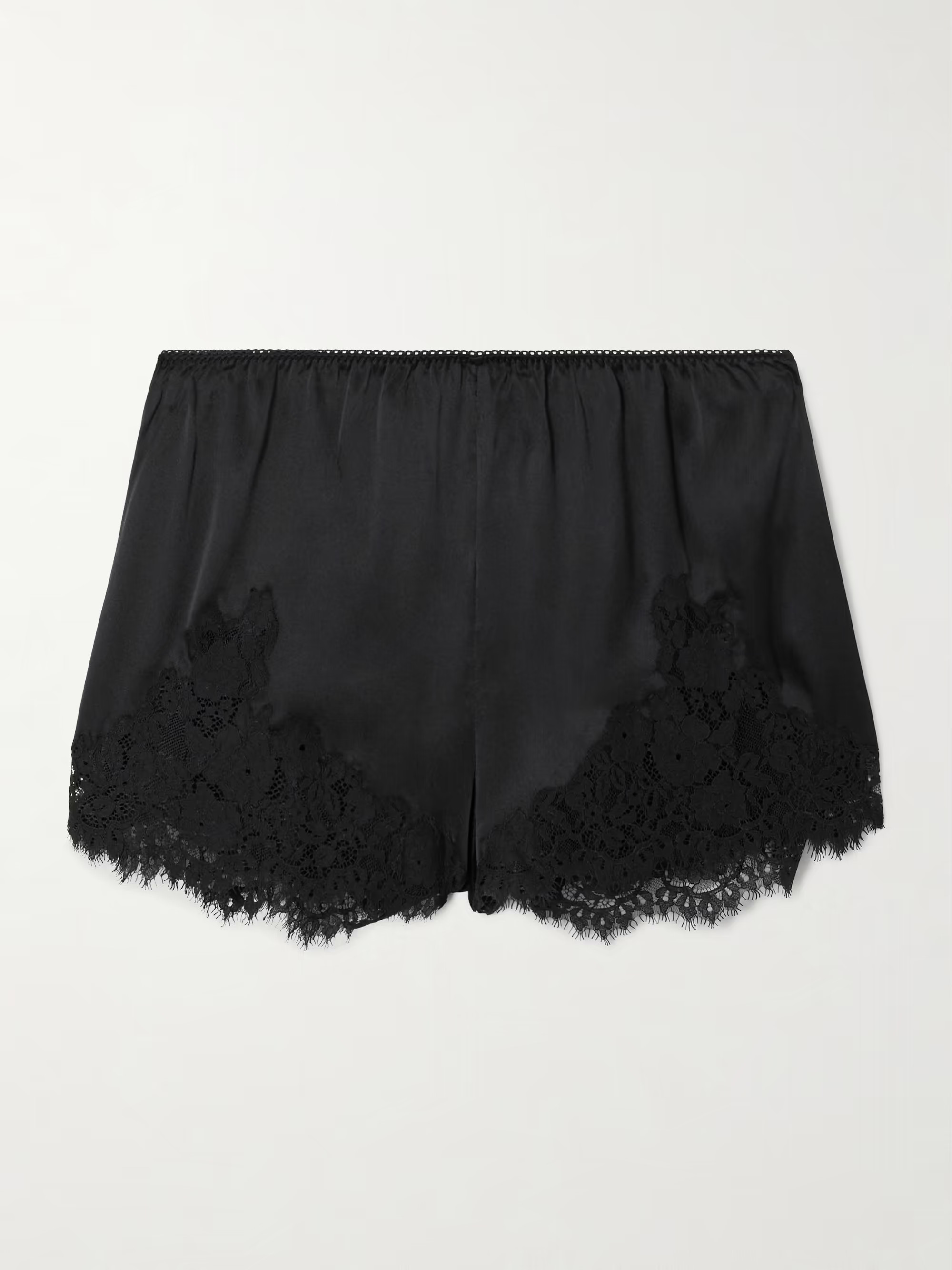 Iona lace-trimmed silk-satin shorts | NET-A-PORTER (UK & EU)
