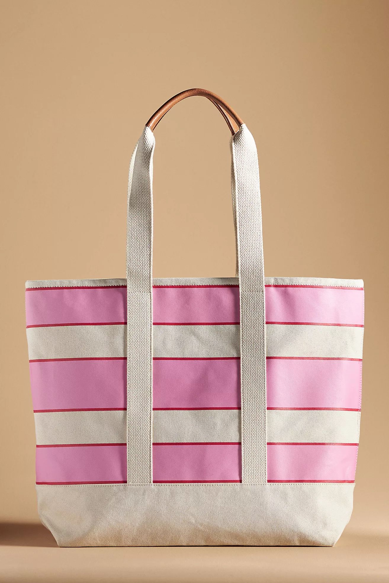 Maeve Striped Canvas Tote, Anthropologie Bag, Anthropologie Vacation Tote, Tropical Destination Bag | Anthropologie (US)
