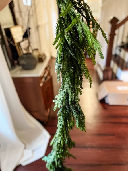 Norfolk pine garland under $40! Amazing dupe for the Afloral brand! 

#LTKHoliday #LTKhome #LTKfindsunder50