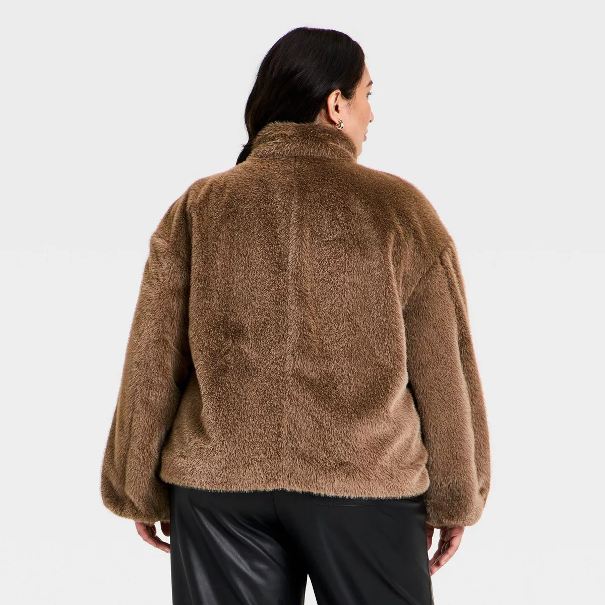 Women's Faux Fur Zip-Up Jacket - A New Day™ | Target