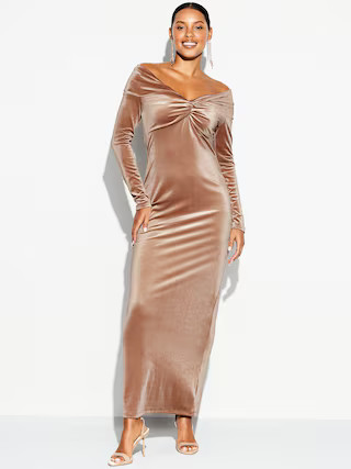 The Occasion by Old Navy Velvet Off-Shoulder Maxi Dress | Old Navy (US)