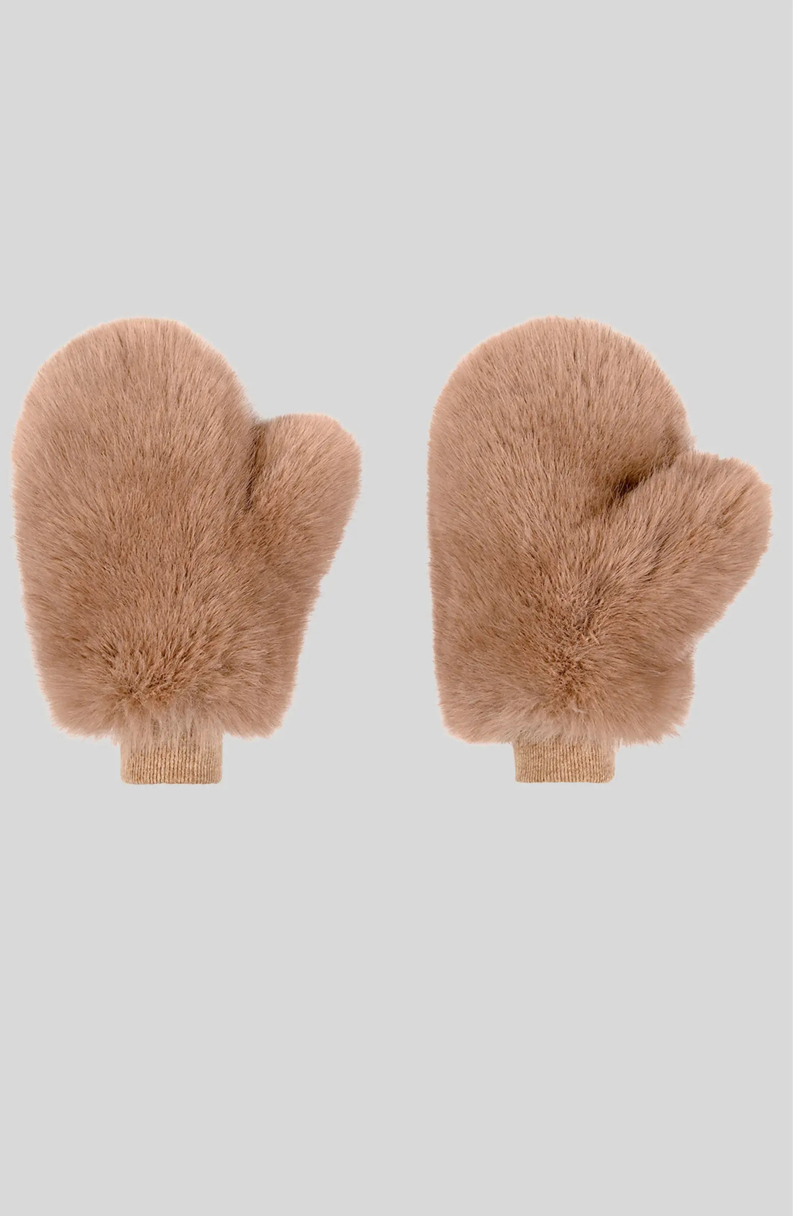 Faux Fur Oversized Mittens | Nordstrom