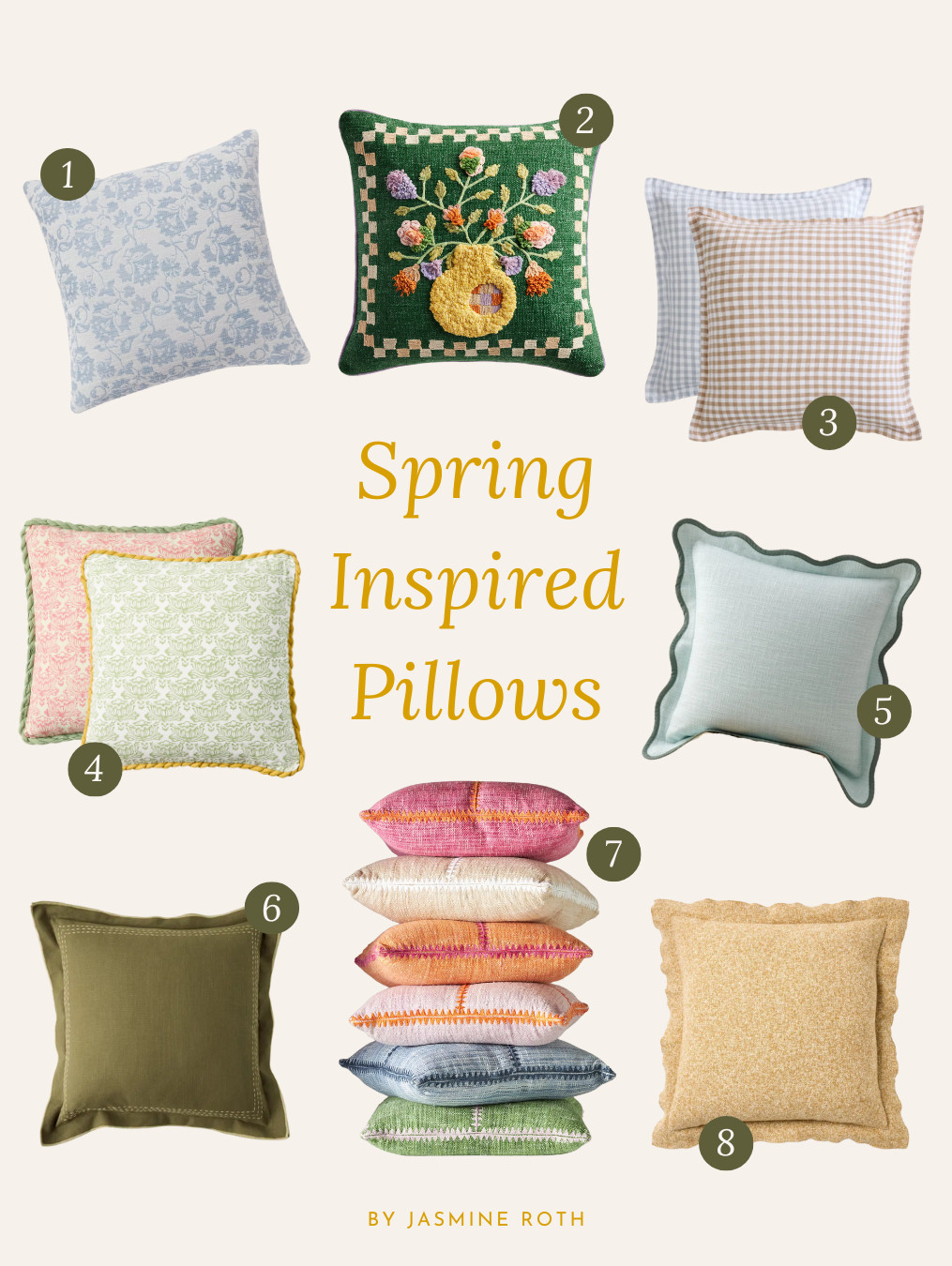 Spring-Inspired Pillows 

 #LTKSeasonal #LTKHome #LTKStyleTip