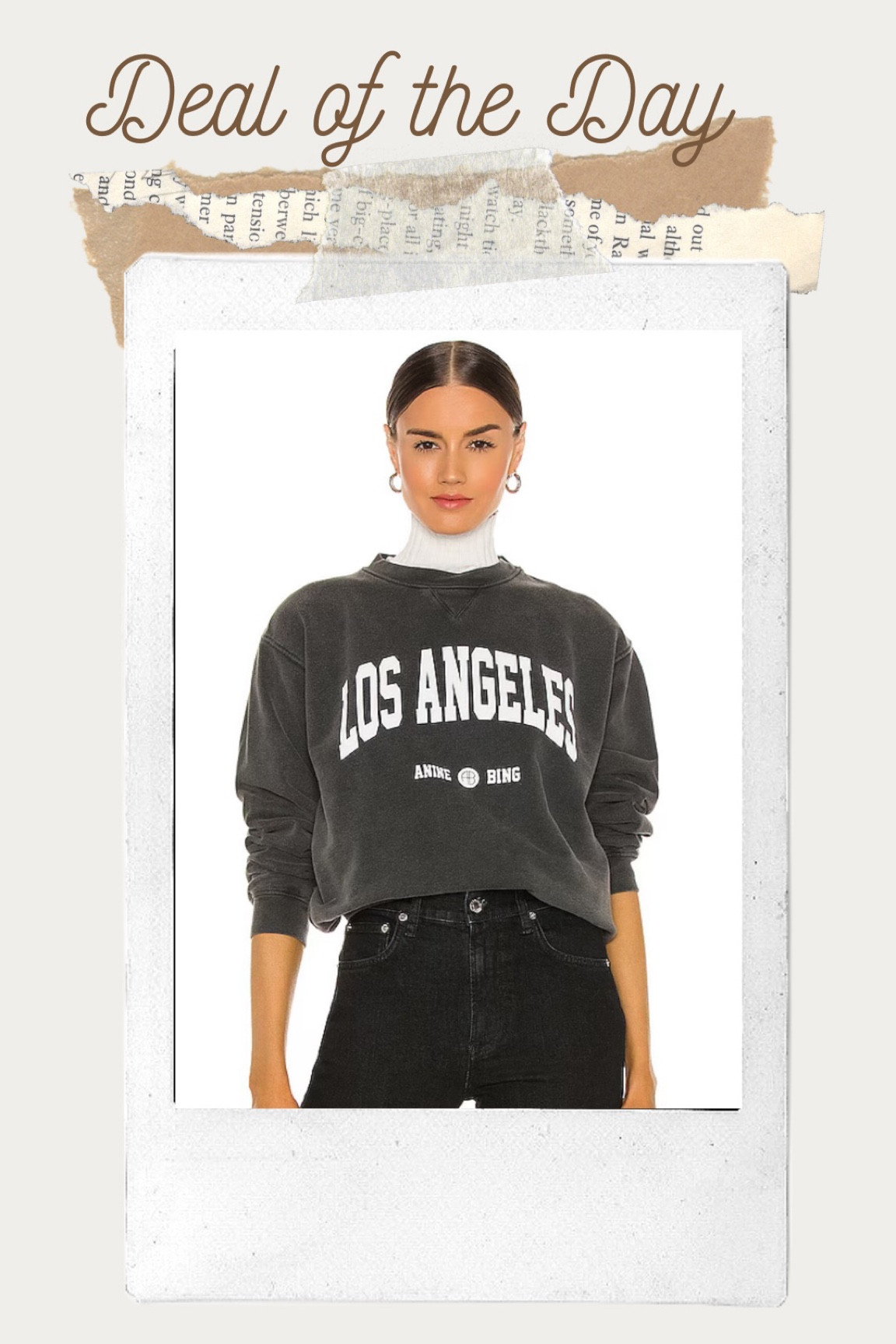 Deal of the day Daily deal Anine bing Los Angeles Anine bing sale Graphic sweatshirt Logo sweatshirt Ramona University sweatshirt Revolve