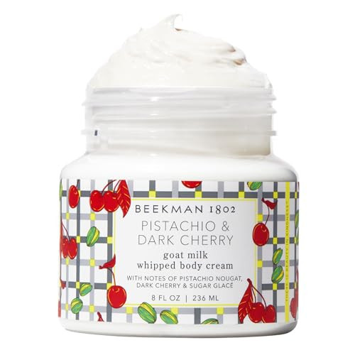 Beekman 1802 Pistachio & Dark Cherry Whipped Body Cream - 8 fl oz - Scented - Moisturizes, Soothes & Softens - With Coconut Oil and Mango Seed Butter - No Irritation - Good for Sensitive Skin | Amazon (US)