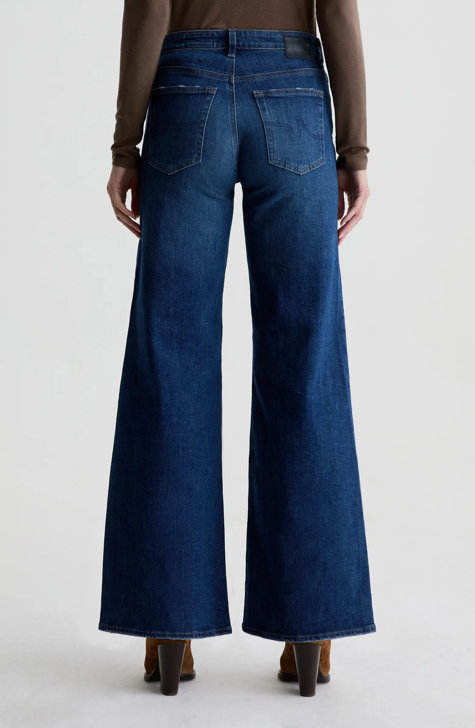 AG Saige Mid Rise Wide Leg Jeans | Nordstrom | Nordstrom