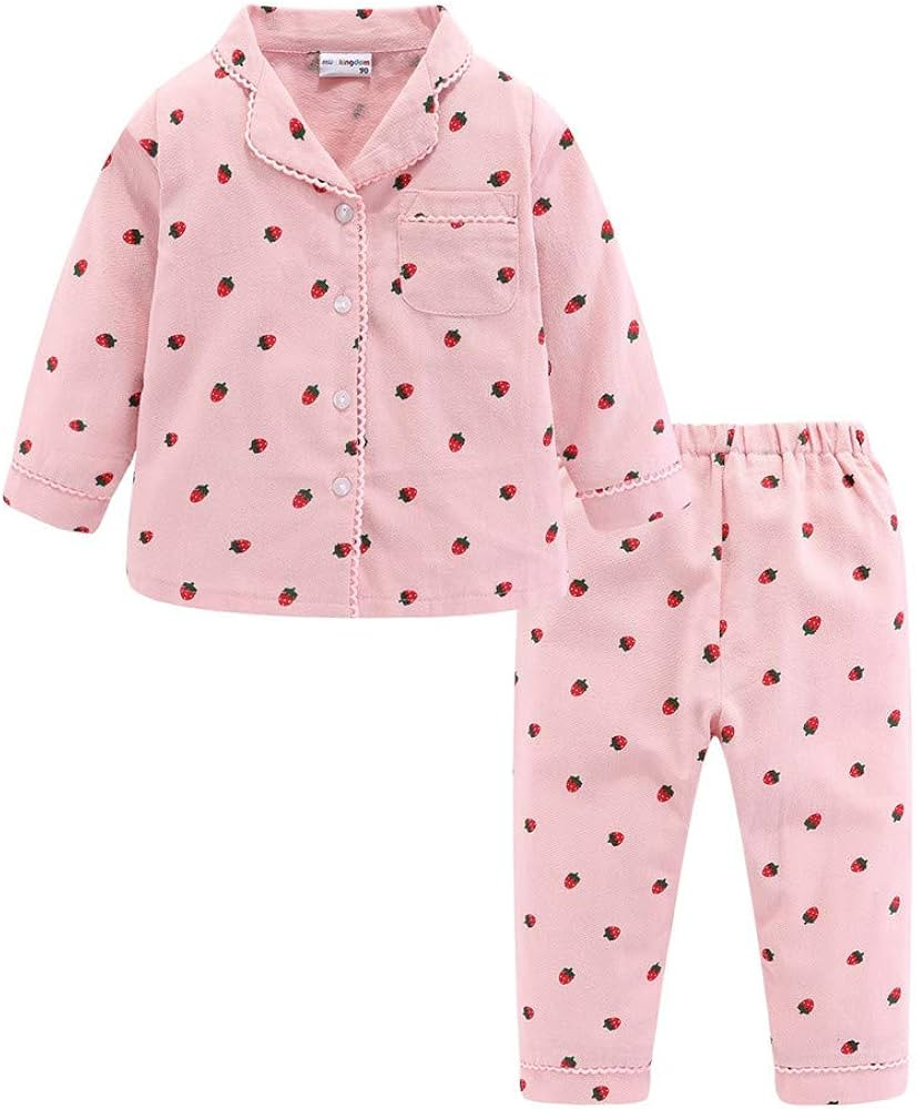 Mud Kingdom Boutique Girls Boys Pajamas Set Collared Long Sleeve Sleepwear | Amazon (US)