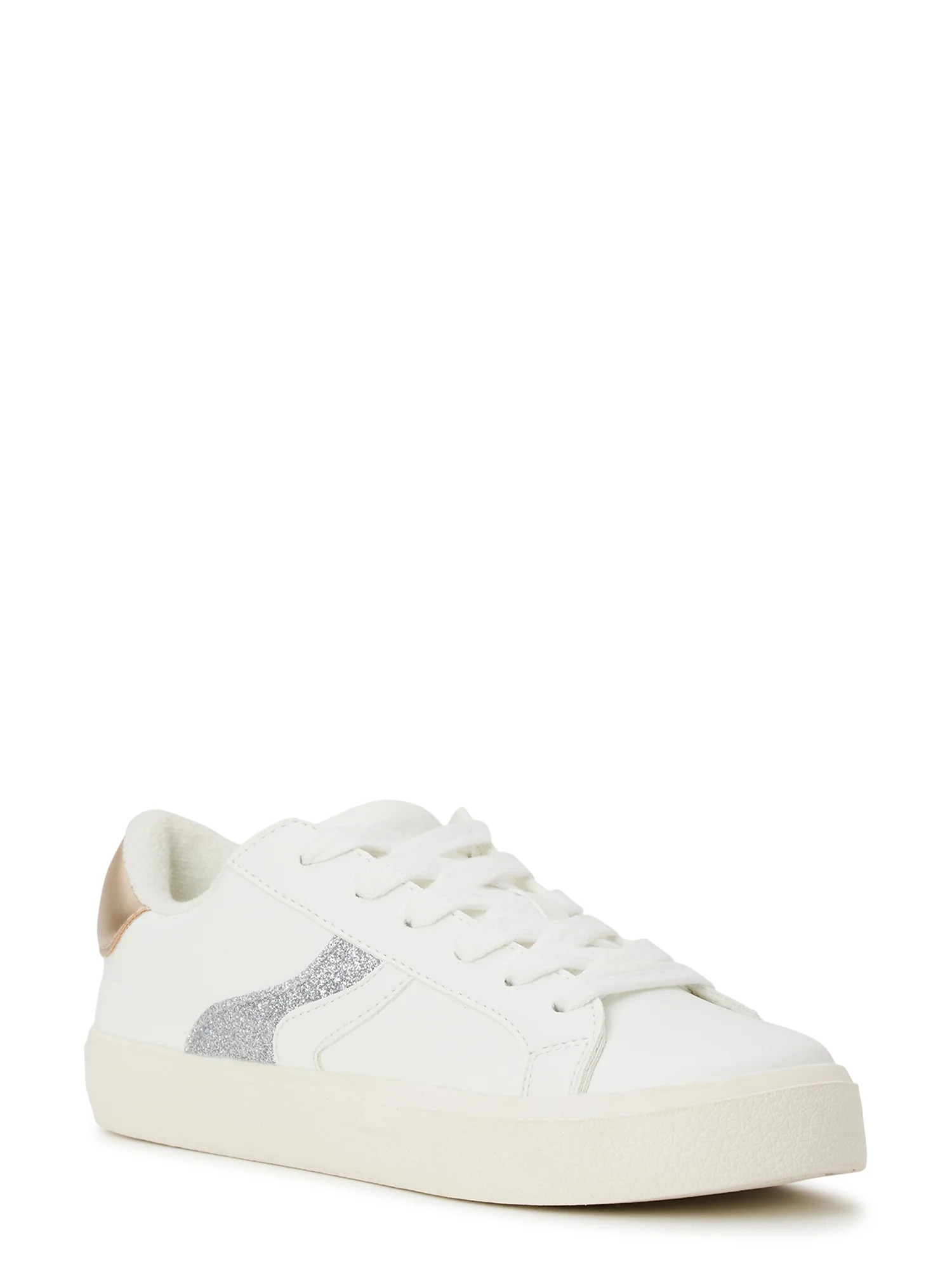Time and Tru Women's Metallic Fashion Lace Up Casual Sneaker - Walmart.com | Walmart (US)