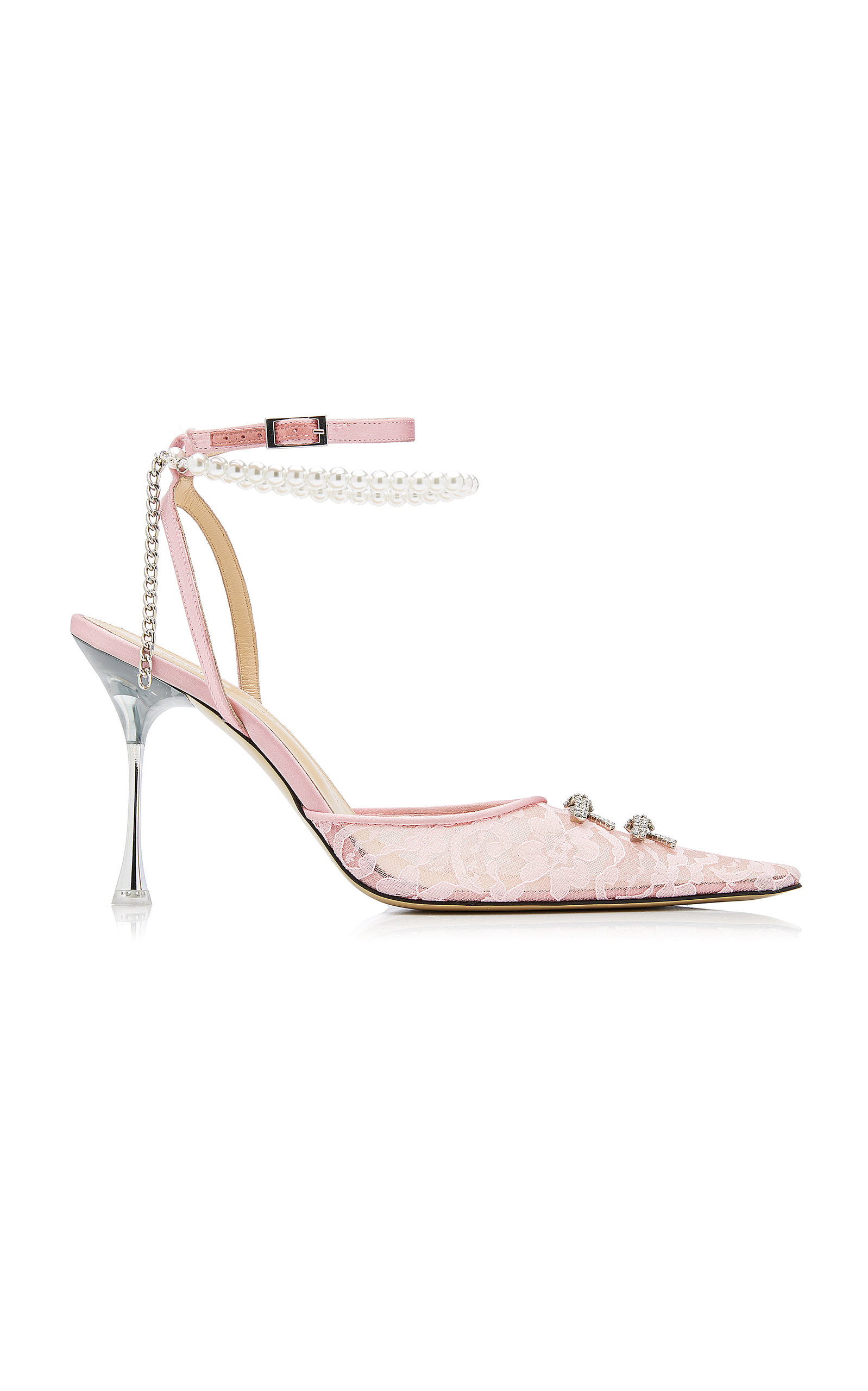 Mini Bow Embellished Lace Pumps | Moda Operandi (Global)