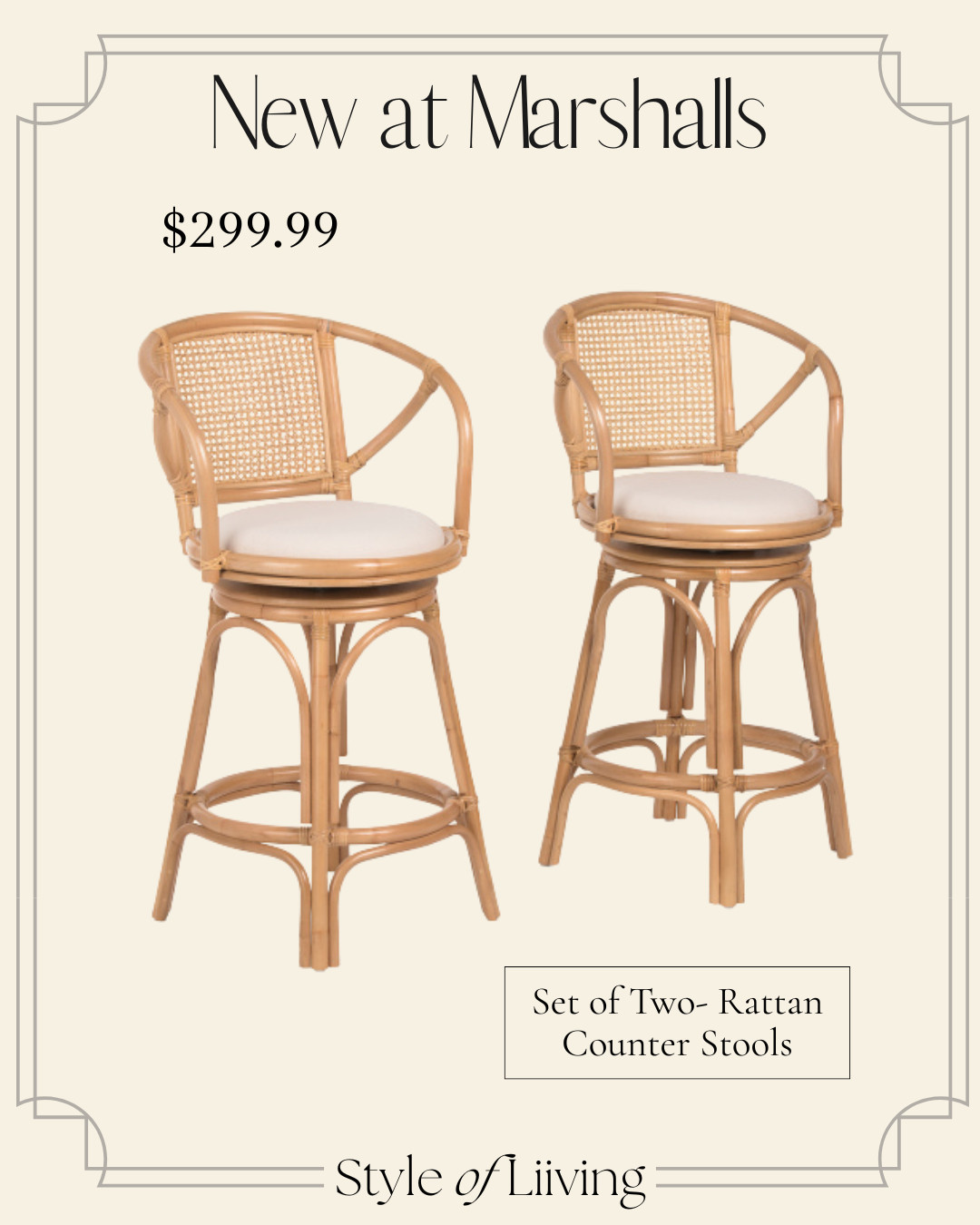 New at Marshalls- set of two rattan counter stools for only $300! #tjmaxx #marshalls #counterstools #kitchenseating #kitchenfurniture #barstools  

 #LTKSeasonal #LTKHome #LTKSaleAlert