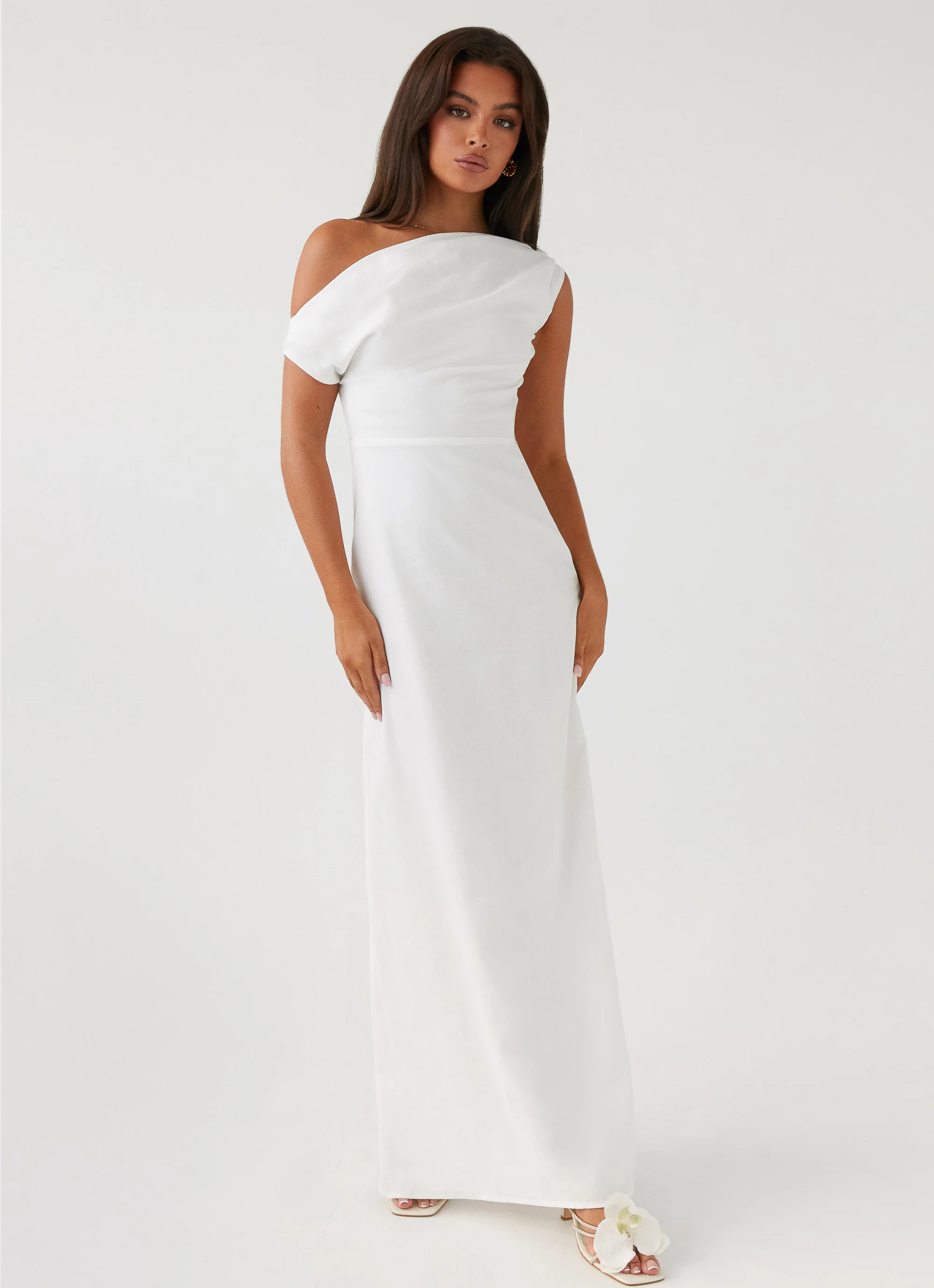 Lady Love Linen Maxi Dress - White | Peppermayo (Global)