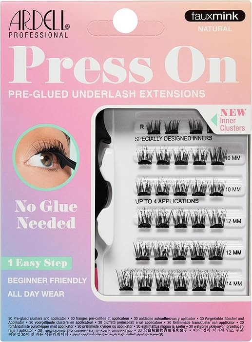 Ardell Press On Lashes Eyelash Extensions Faux Mink Natural – Pre-Glued Lash Clusters, Self Adh... | Amazon (US)