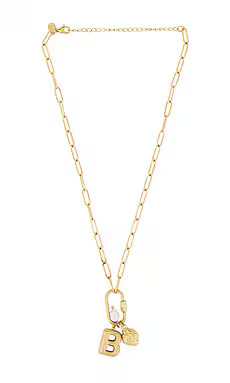 petit moments Carabiner Initial Charm Necklace in Gold from Revolve.com | Revolve Clothing (Global)