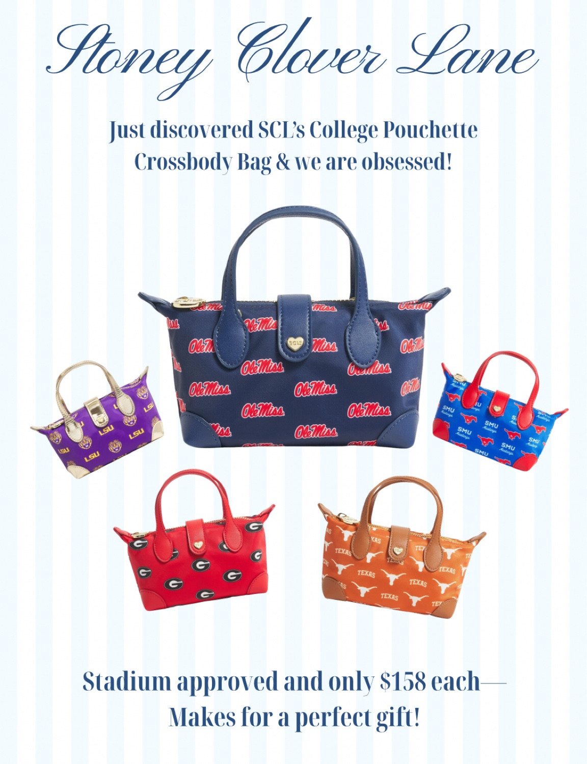Cutest gift idea for the college football lover: Stoney Clover Lane’s College Pouchette Crossbody Bag

#LTKU #LTKGiftGuide #LTKHoliday