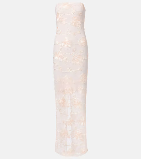Embroidered mesh maxi dress | Mytheresa (UK)