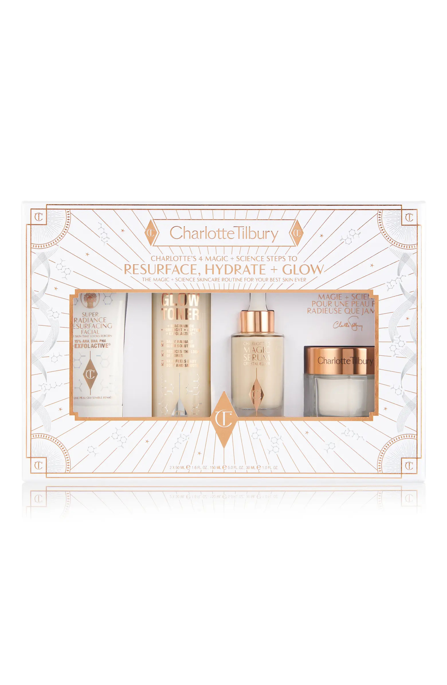 Charlotte's 4 Magic + Science Steps to Resurface, Hydrate + Glow Set | Nordstrom
