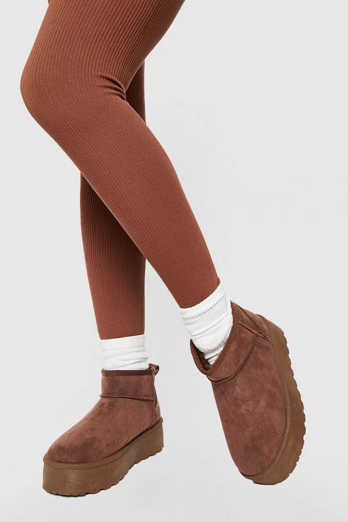 Ultra Mini Platform Cosy Boots | Boohoo.com (UK & IE)