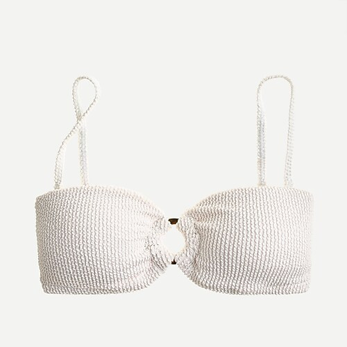 Scrunchie ring bandeau bikini top | J. Crew US