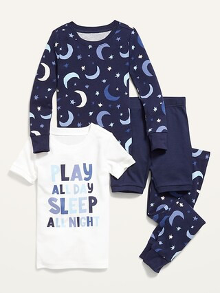 Unisex Graphic 4-Piece Pajama Set for Toddler & Baby | Old Navy (US)