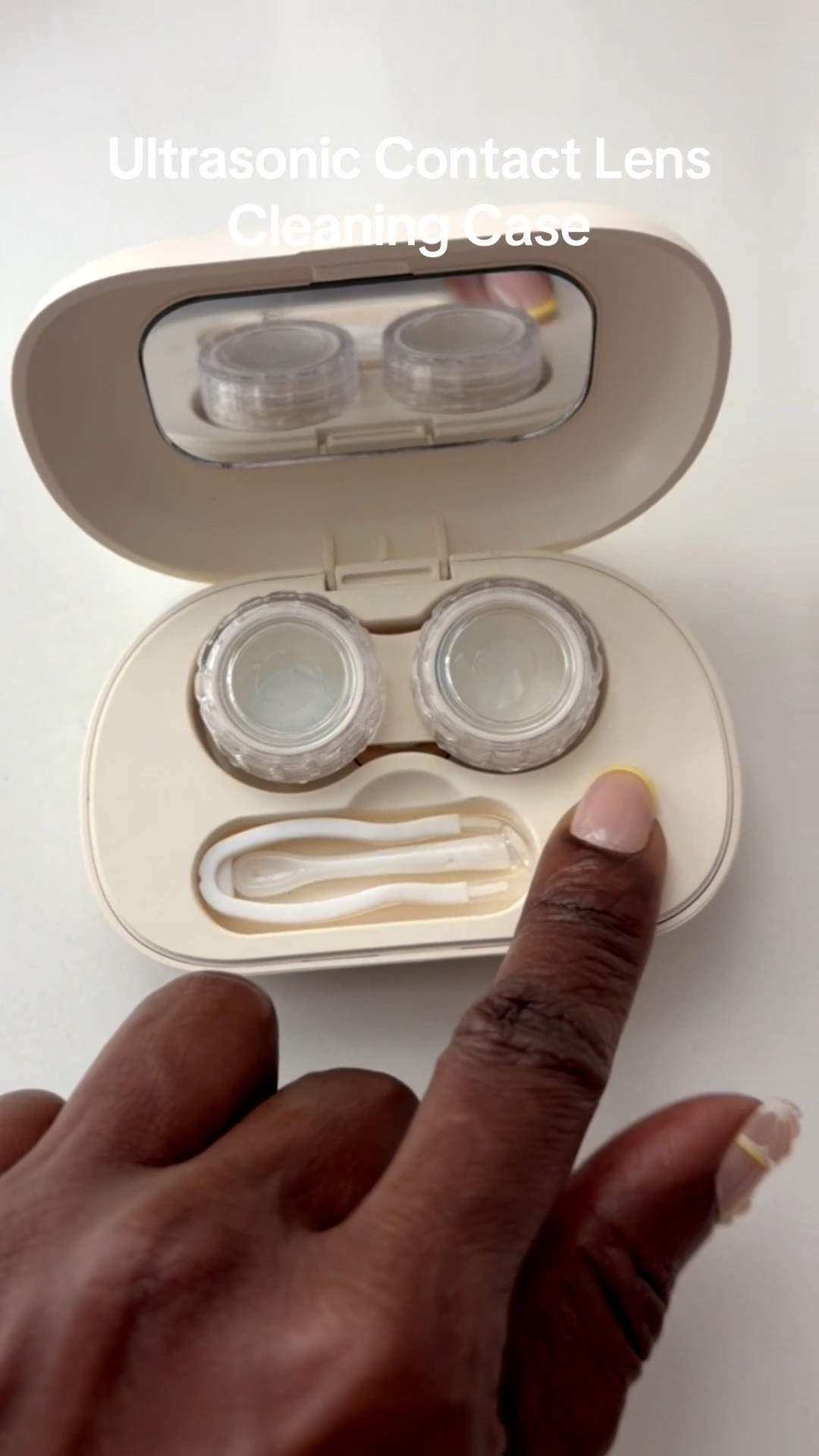 POV: you finally upgraded from a basic contact lens case 😍 This ultrasonic contact lens cleaner is so easy to use, travel-friendly, and actually makes my lenses feel cleaner and fresher. The magnetic closure keeps everything secure in your bag, and with just the push of a button, it runs a cleaning cycle that helps remove all that buildup and gunk from your lenses. 👏🏾

I also love that it comes with tools to help pick up and apply your contacts without fumbling around. Compact, convenient, and honestly such a smart little gadget for contact lens wearers or anyone who travels often. This would make such a good gift too! ✈️👁️

#ContactLensCleaner #TravelEssentials #ContactLensWearer #EyeCareGadgets

#LTKselfcare