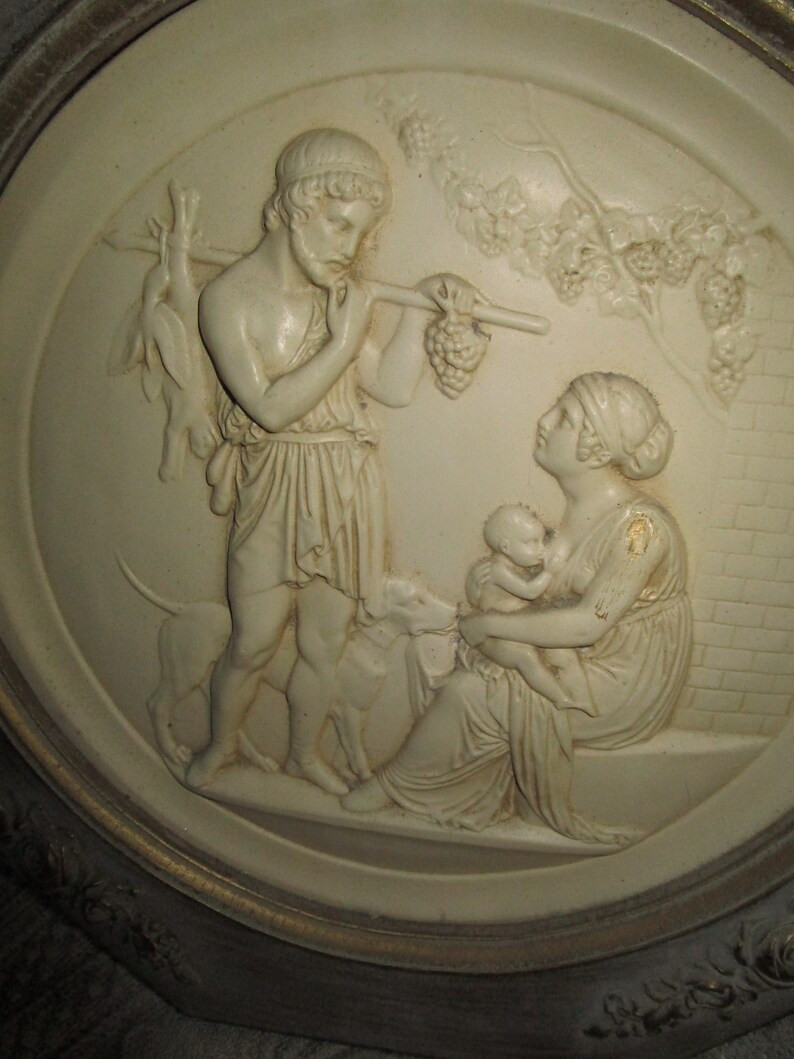 Reduced...vintage French Plaster and Wood Cameo, Wall Decor, Victorian Wall Decor, Rare Wall Deco... | Etsy (US)