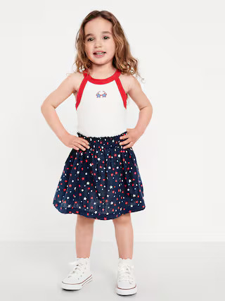 Fitted Halter Graphic Tank and Skort Set for Toddler Girls | Old Navy (US)