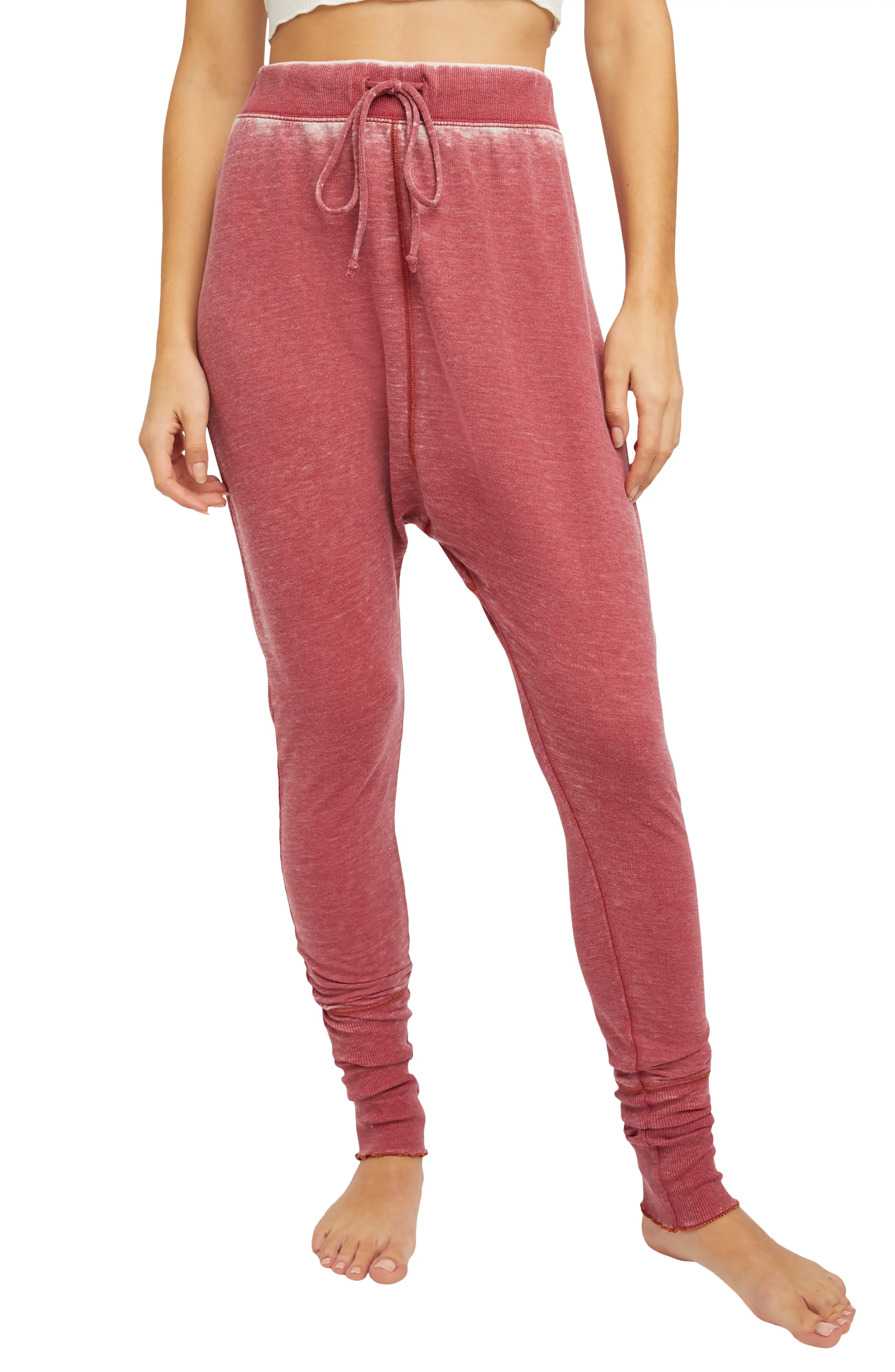 Women's Free People Cozy All Day Harem Leggings, Size Medium Regular - Red | Nordstrom