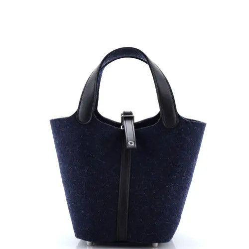 Pre-Owned Hermes Picotin Lock Bag Felt with Leather PM in Blue at Nordstrom, Size X-Small | Nordstrom