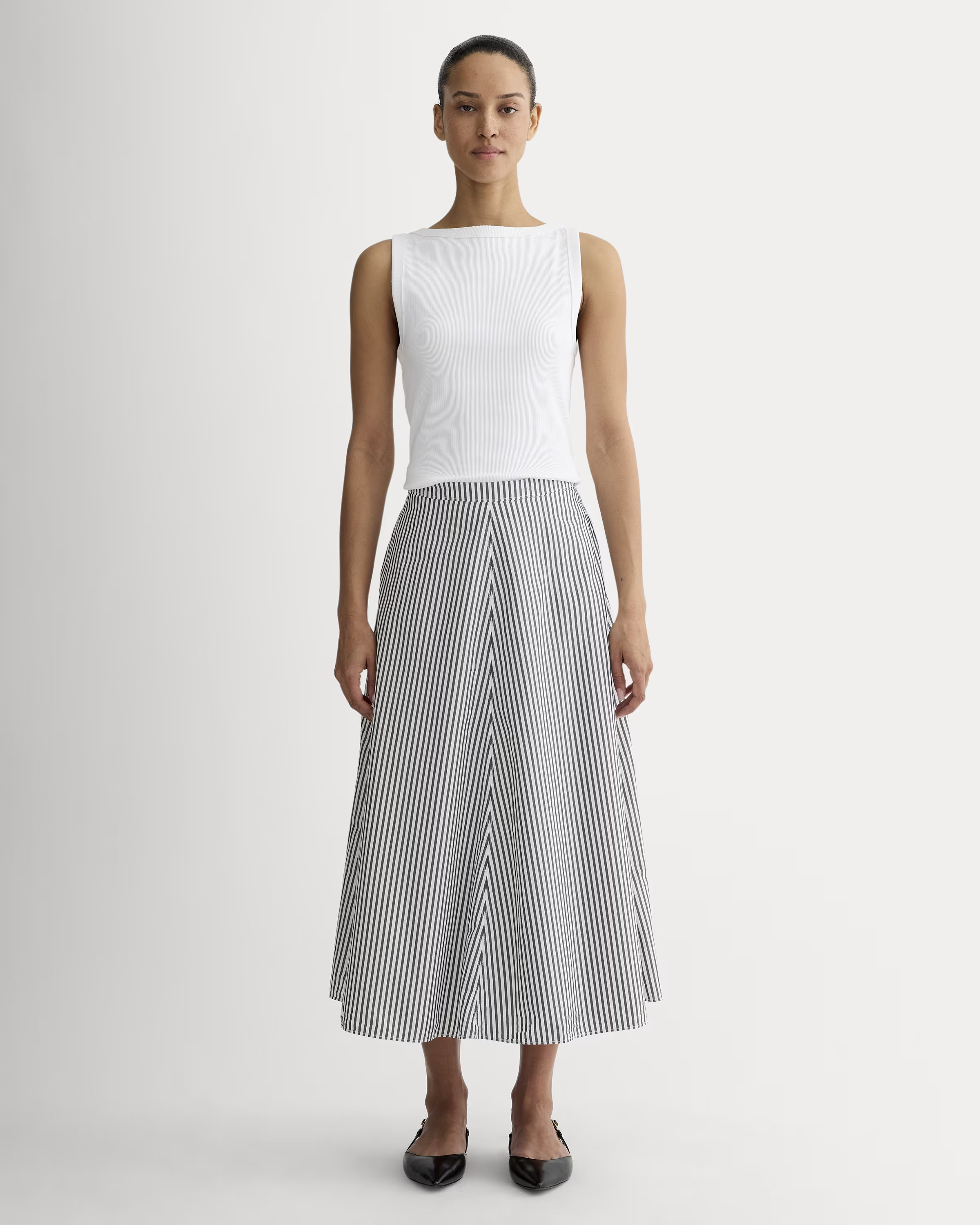 The Midi Skirt in Ultrasoft Cotton | Everlane
