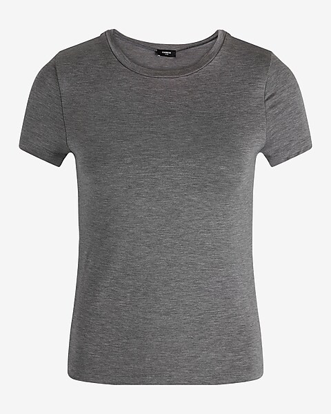 Supersoft Fitted Double Layer Crew Neck Tee | Express
