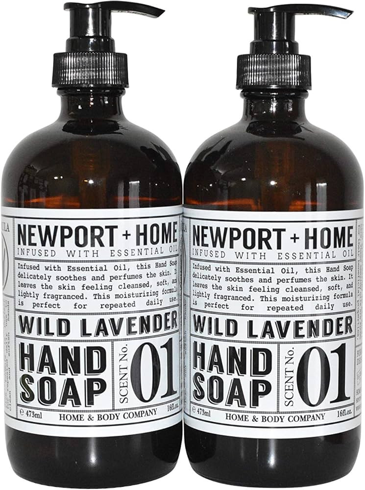 PDTXCLS Birsppy CHDENUO Sudopo Newport Home and Body Co Hand Soap, Wild Lavender, 2 Glass Bottles... | Amazon (US)