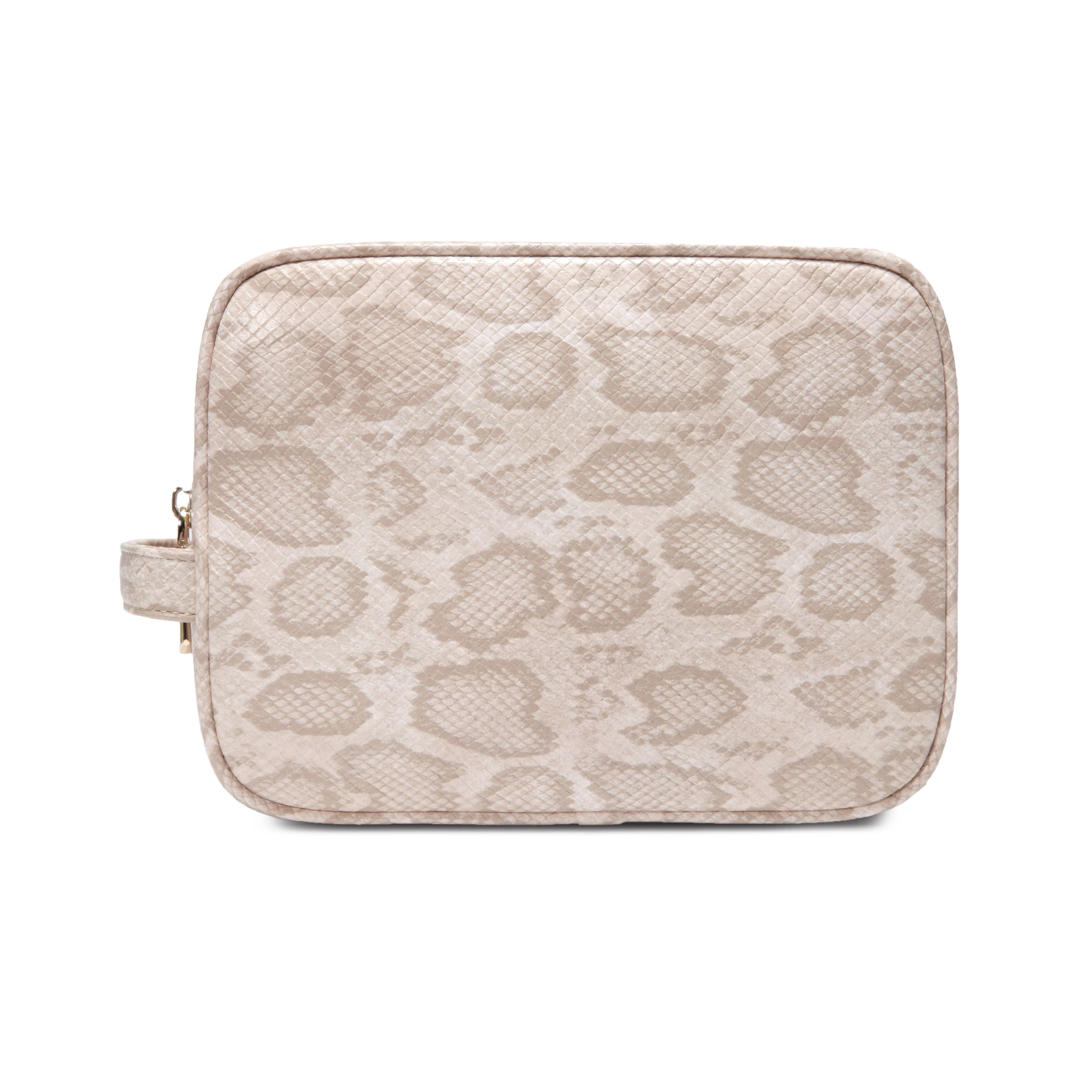 Daisy Rose Cosmetic Toiletry Bag | PU Vegan Leather Travel Bag - Cream Snake | Walmart (US)