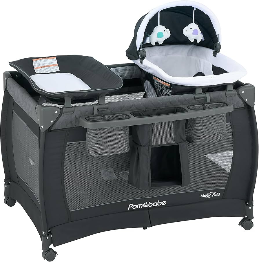 Pamo Babe Playard Magic Fold Playpen Foldable Playard for Baby Portable Playpen Deluxe Nursery Ce... | Amazon (US)