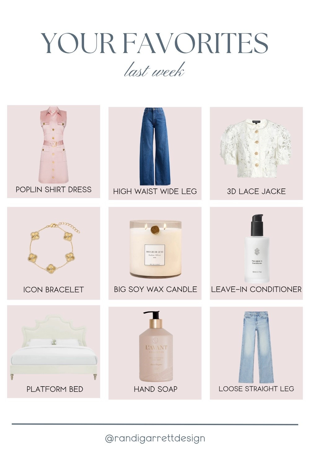 Your favorites of the week🤍 Home, beauty, and style favorites we’re loving right now— the best denim jeans, big candles that will last for the longest, chic outfits for spring, staple jewelry, and more!

#LTKHome #LTKBeauty #LTKootd