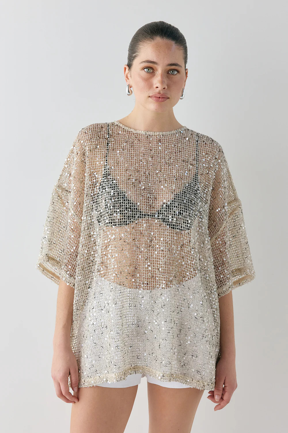 Arden Sequin Top Cream | VRG Grl