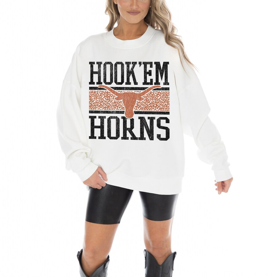 Texas Longhorns Gameday Couture Women's Fair Catch Pullover Sweatshirt - White | Fanatics