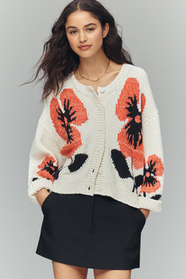 Maeve Elbow-Sleeve Cardigan Sweater | Anthropologie (US)