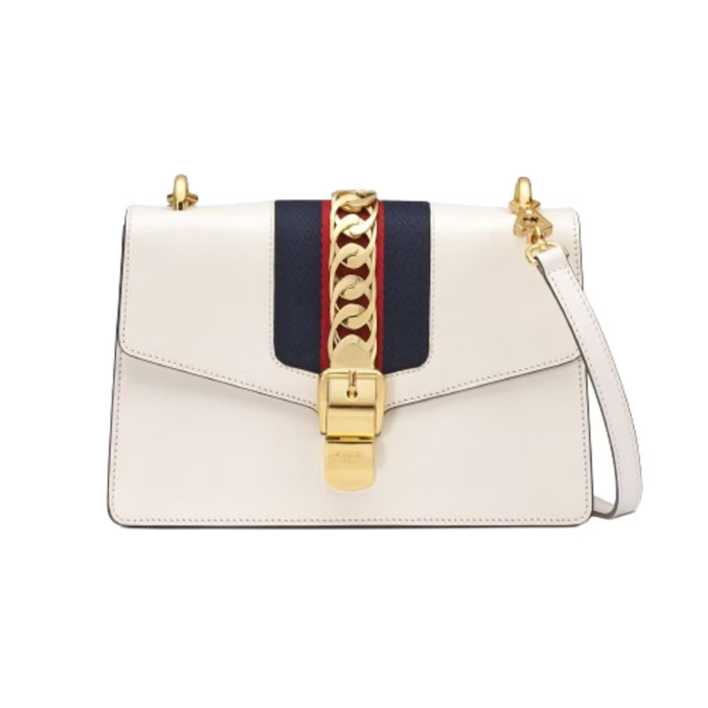 Gucci Sylvie Small Shoulder Shoulder Bag White | StockX