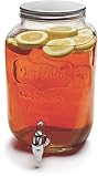 Circleware Sun Tea Mini Mason Jar Glass Beverage Dispenser with Metal Lid Glassware Water, Juice, Be | Amazon (US)