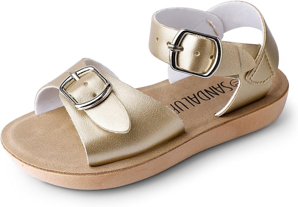 SANDALUP Summer Sandals w Double Buckle for Toddler Girls/Boys | Amazon (US)