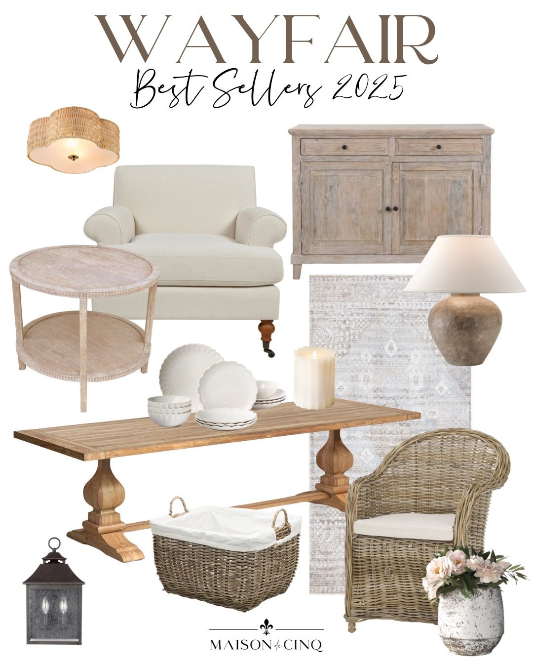 Sharing our top @Wayfair sellers of 2025, including my favorite dishes, our family room side table and kitchen runner, the best English country armchair, and more!

#wayfairpartner #ad #wayfair 

#homedecor #laundryroom #basket #sidetable #flushmount #lighting #frenchfarmhouse #outdoortable #arearug #tabletop #headboard #armchair #livingroomfurniture #outdoorlighting #outdoordining #planter #tablelamp


#LTKHome