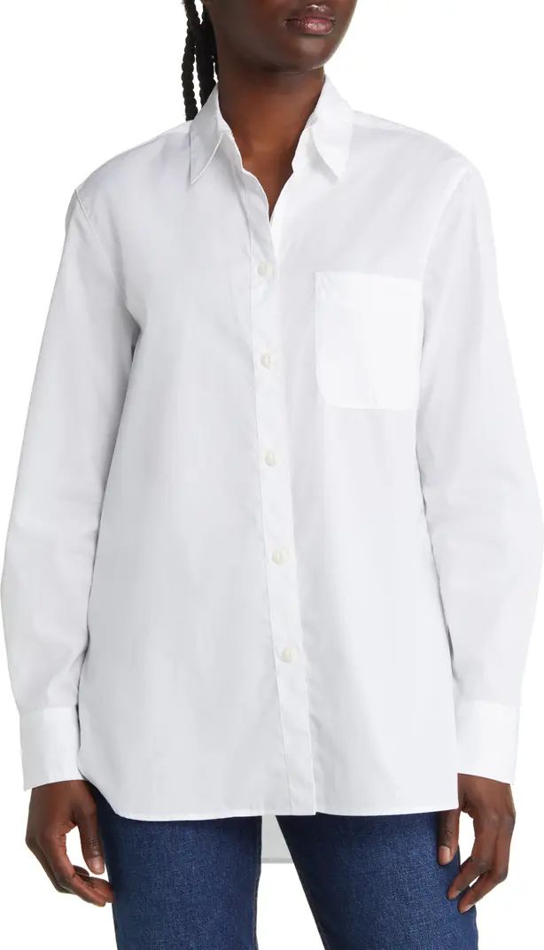 ICONS Maxine Cotton Poplin Button-Up Shirt | Nordstrom