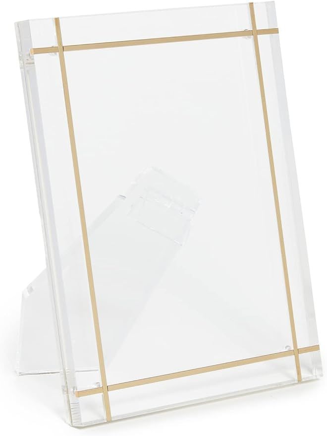 Tizo Design Women's Lucite Frame with Brass Inlay, Clear/Gold Metal, One Size | Amazon (US)