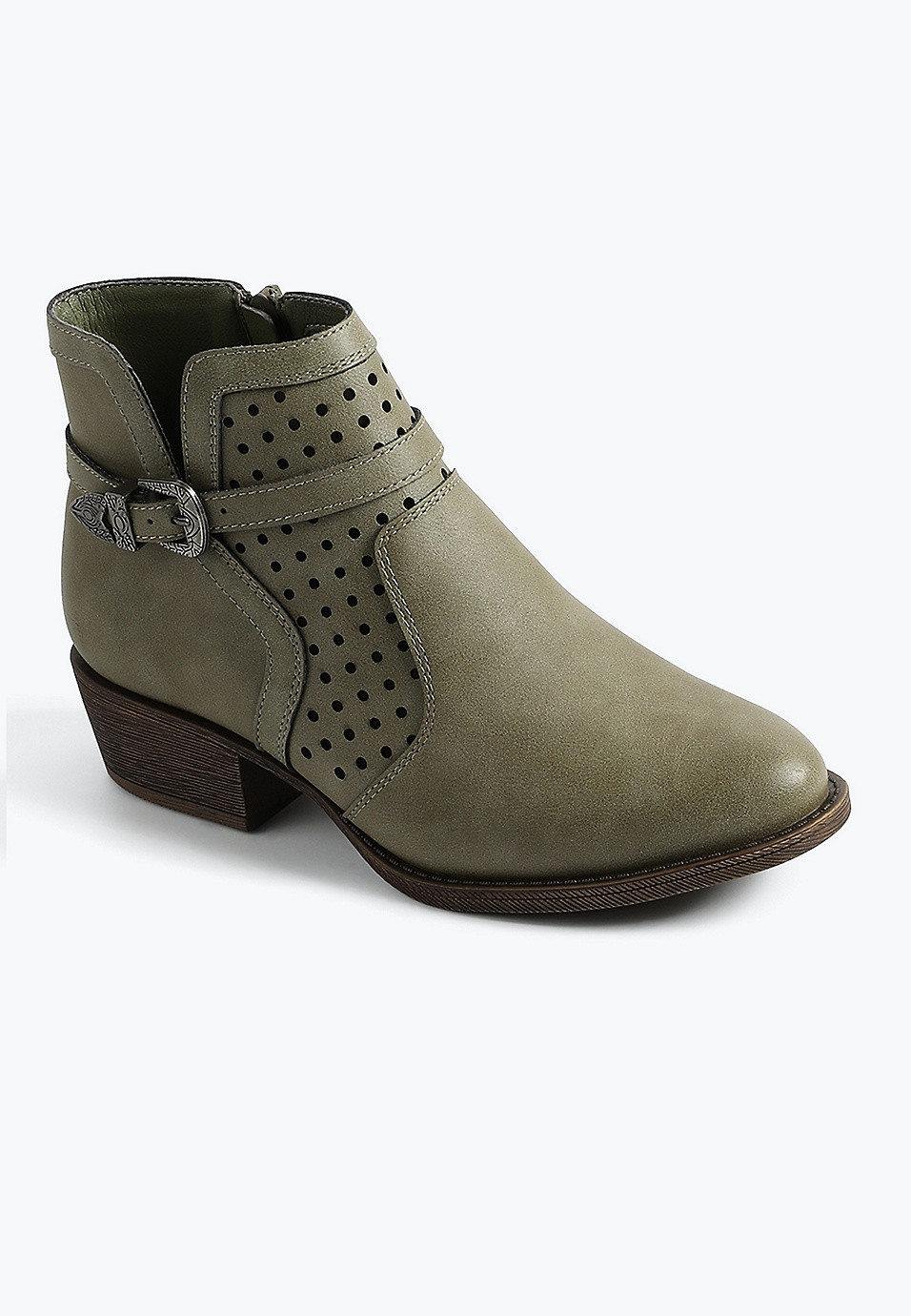 SuperCush Western Buckle Ankle Boot | Maurices